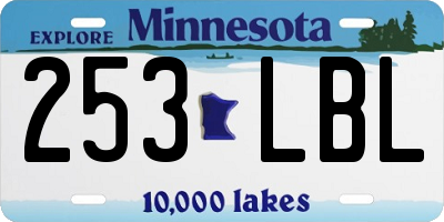 MN license plate 253LBL