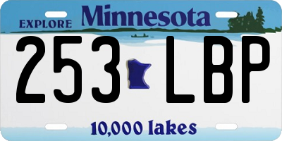 MN license plate 253LBP