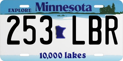 MN license plate 253LBR
