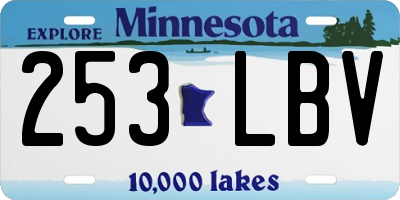 MN license plate 253LBV