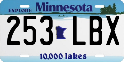 MN license plate 253LBX