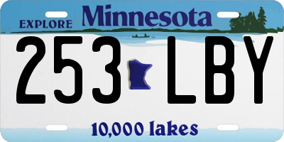 MN license plate 253LBY