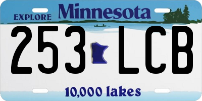 MN license plate 253LCB