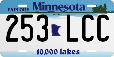 MN license plate 253LCC