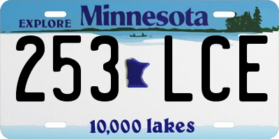 MN license plate 253LCE