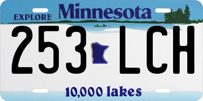 MN license plate 253LCH