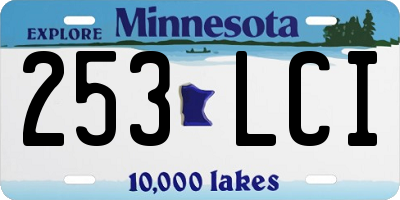 MN license plate 253LCI