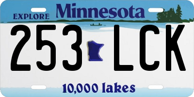 MN license plate 253LCK