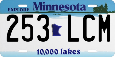 MN license plate 253LCM