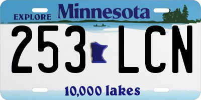 MN license plate 253LCN