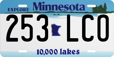 MN license plate 253LCO