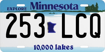 MN license plate 253LCQ