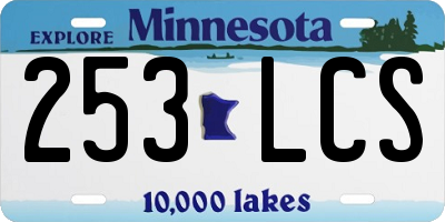 MN license plate 253LCS