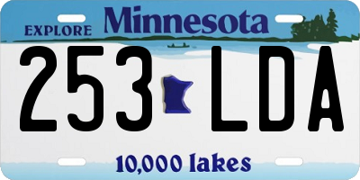 MN license plate 253LDA