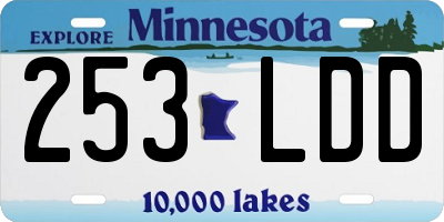 MN license plate 253LDD