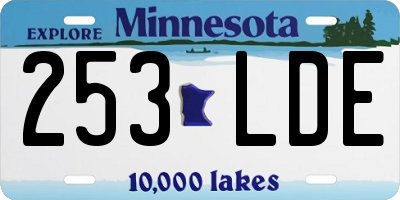 MN license plate 253LDE
