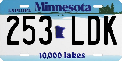 MN license plate 253LDK