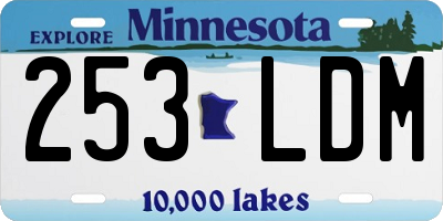 MN license plate 253LDM
