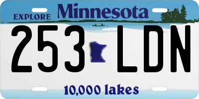 MN license plate 253LDN