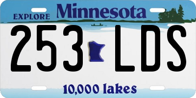 MN license plate 253LDS
