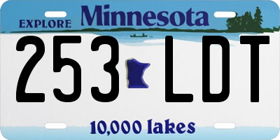 MN license plate 253LDT