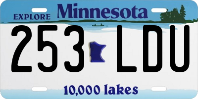 MN license plate 253LDU