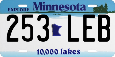 MN license plate 253LEB