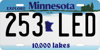 MN license plate 253LED