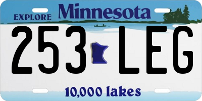 MN license plate 253LEG