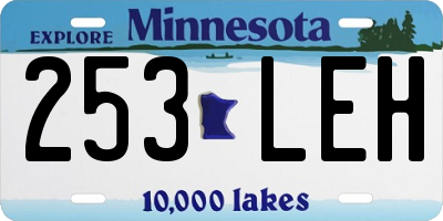 MN license plate 253LEH