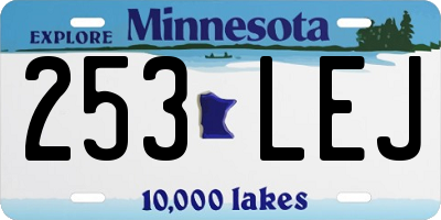 MN license plate 253LEJ