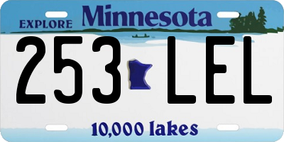 MN license plate 253LEL