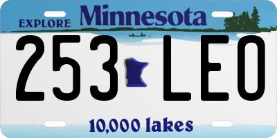 MN license plate 253LEO