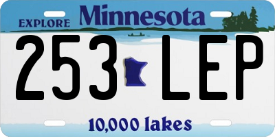 MN license plate 253LEP
