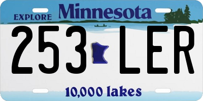 MN license plate 253LER