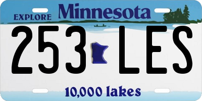 MN license plate 253LES