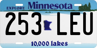 MN license plate 253LEU