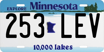 MN license plate 253LEV