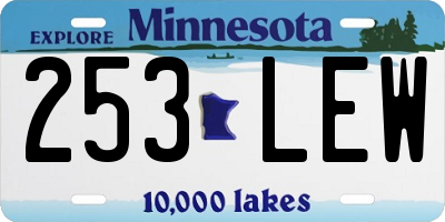 MN license plate 253LEW