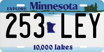 MN license plate 253LEY