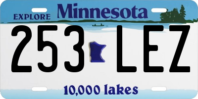 MN license plate 253LEZ