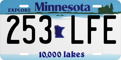 MN license plate 253LFE