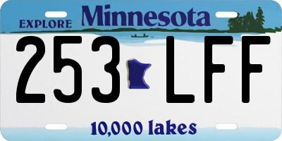 MN license plate 253LFF