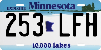 MN license plate 253LFH