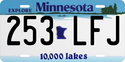 MN license plate 253LFJ