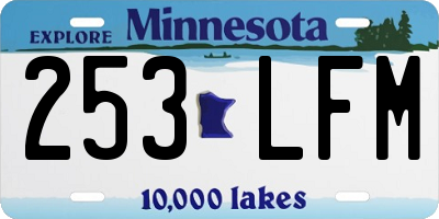 MN license plate 253LFM