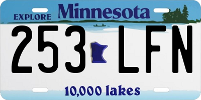 MN license plate 253LFN