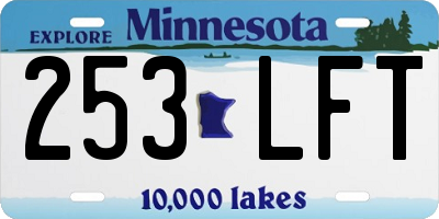 MN license plate 253LFT