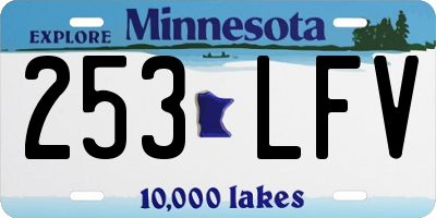 MN license plate 253LFV
