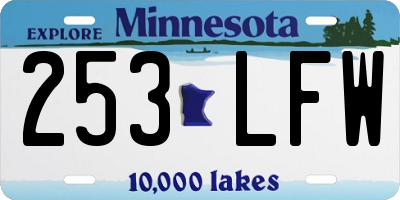 MN license plate 253LFW